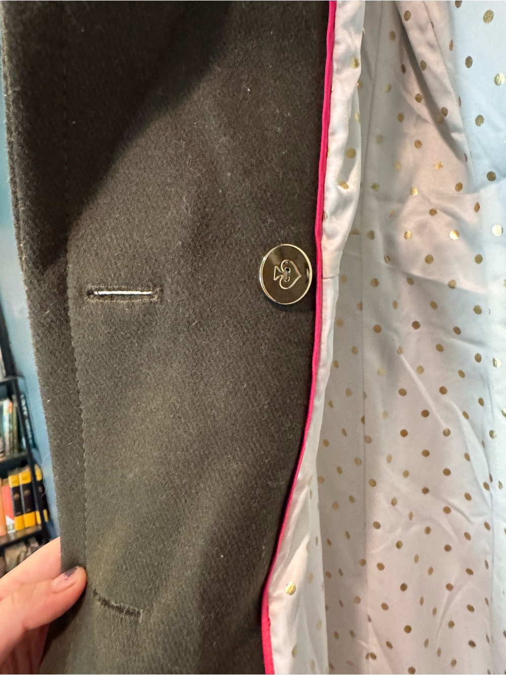 Kate Spade olive Double-Breasted Wool Coat - Women's - Picture 2 of 4